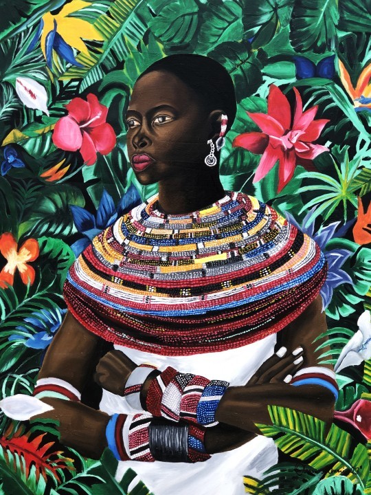 Affiche - Afro Bintou (Olaosun Oluwapelumi) Affiche - Afro Bintou (Olaosun Oluwapelumi)-Affiches-OUESO