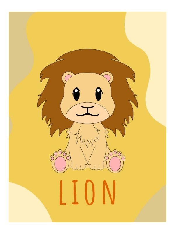 Affiche - Bébé-lion