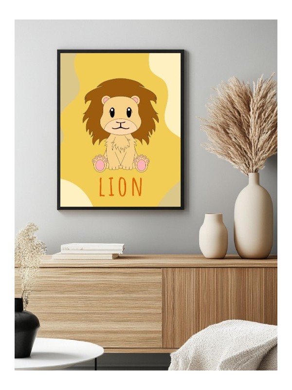Affiche - Bébé-lion