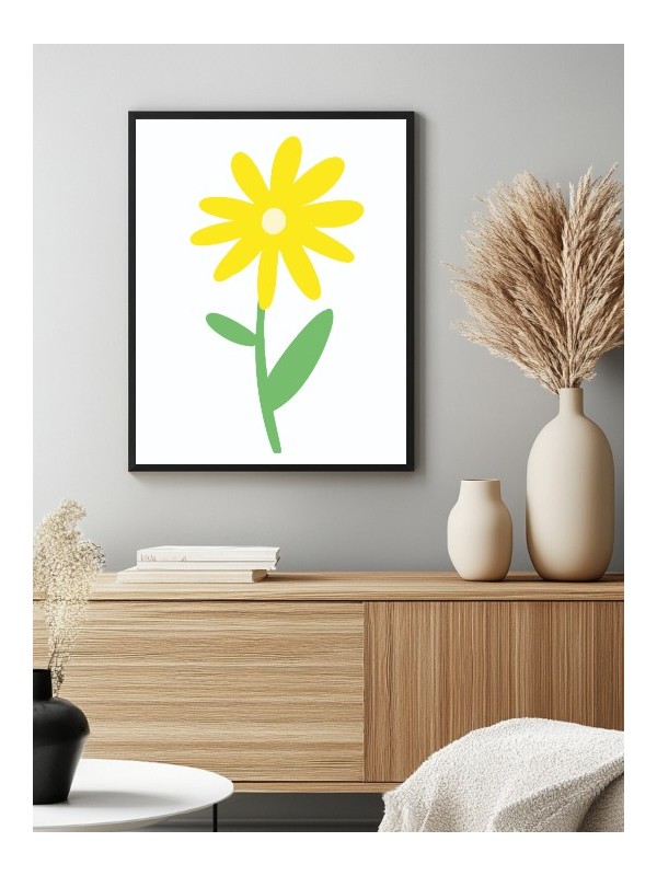 Affiche - Fleur Jaune