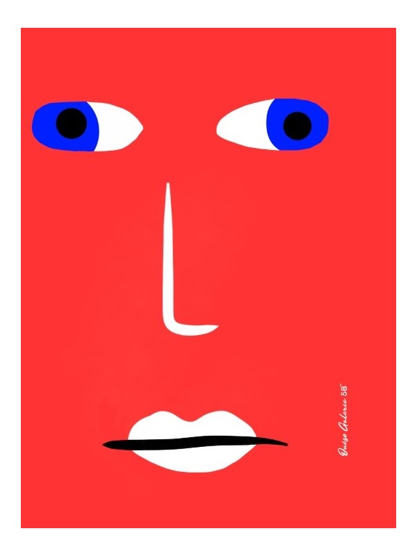 Poster - visage Rouge