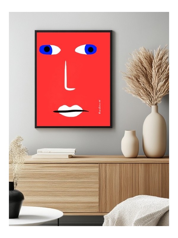 Poster - visage Rouge