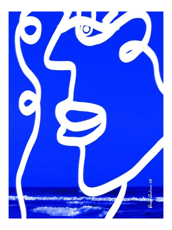 Poster - Visage bleu