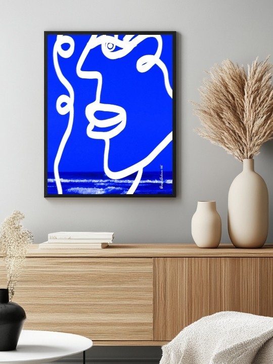 Poster - Visage bleu-Posters-OUESO