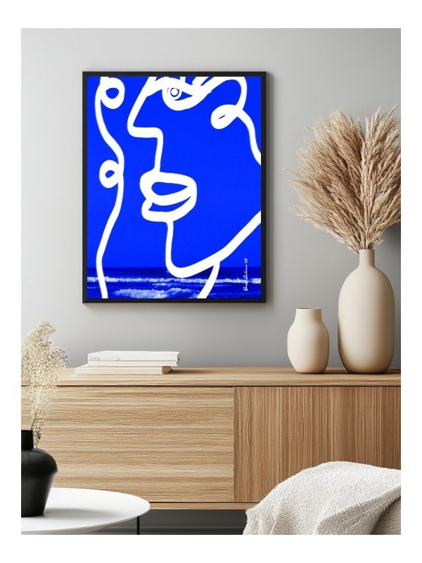 Poster - Visage bleu