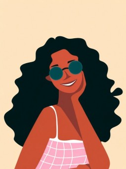 Affiche - Afro girl