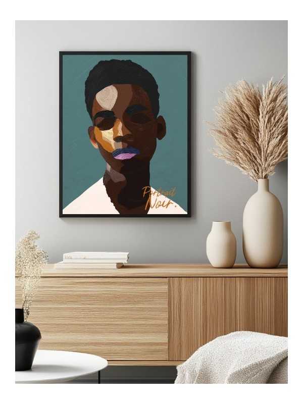 Poster - Bilogo (Portrait Noir) - Accueil | Oueso - Contemporary Af...