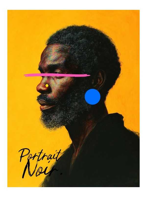 Affiche - Yonker (Portrait Noir) - Accueil | Oueso - Art Afro Conte...