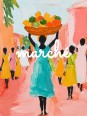 Poster - Marché - Accueil | Oueso - Contemporary Afro Art