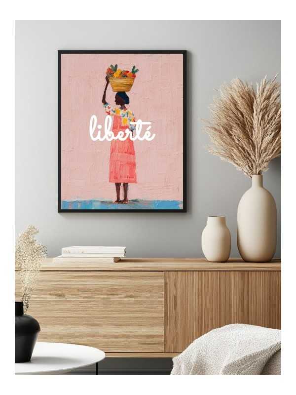 Poster - Liberté - Accueil | Oueso - Contemporary Afro Art