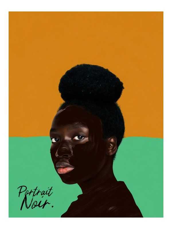 Affiche - Enoma (Portrait Noir) - Accueil | Oueso - Art Afro Contem...