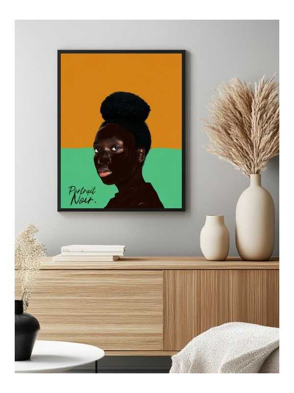 Affiche - Enoma (Portrait Noir) - Accueil | Oueso - Art Afro Contem...