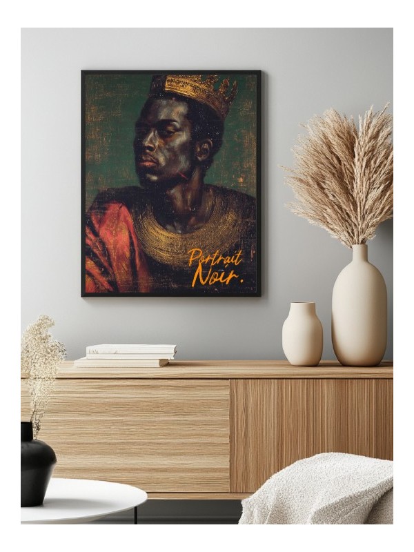 Affiche encadrée - Mba King (Portrait Noir)