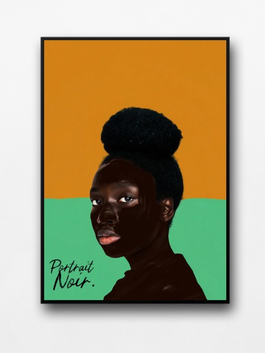 Affiche encadrée - Enoma (Portrait Noir)-Accueil-OUESO