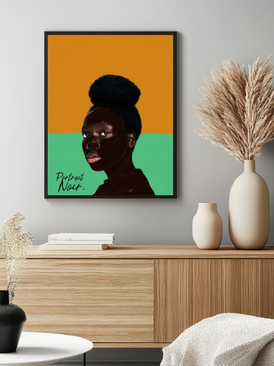 Affiche encadrée - Enoma (Portrait Noir)-Accueil-OUESO