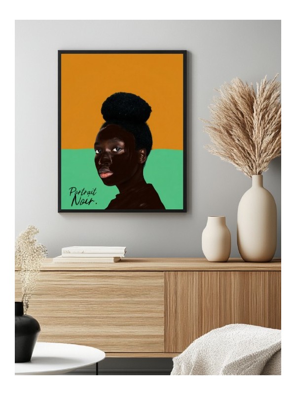 Affiche encadrée - Enoma (Portrait Noir)