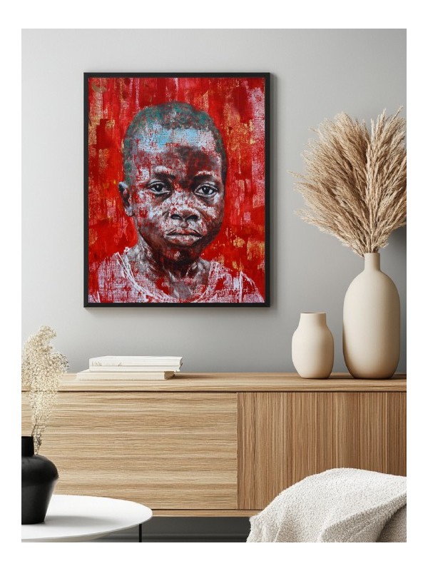Affiche encadrée - Afro Boy