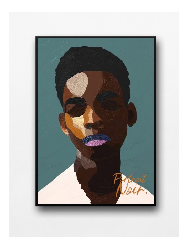 Affiche encadrée - Bilogo (Portrait Noir)