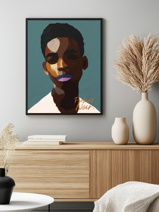 Affiche encadrée - Bilogo (Portrait Noir)-Accueil-OUESO