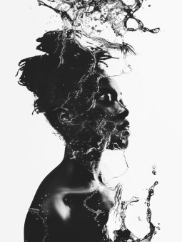 Affiche - Eau - Accueil | Oueso - Art Afro Contemporain