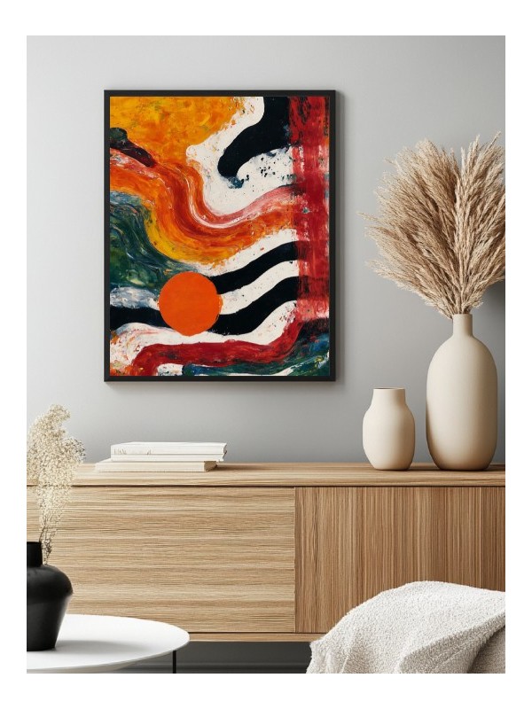 Affiche encadrée - Flamme