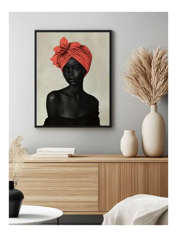 Affiche encadrée - Femme noire - Accueil | Oueso - Art Afro Contemp...