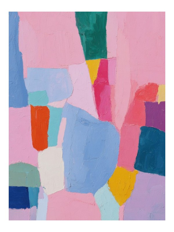 Poster - Ville Rose - Accueil | Oueso - Contemporary Afro Art Poster - Ville Rose - Accueil | Oueso - Contemporary Afro Art