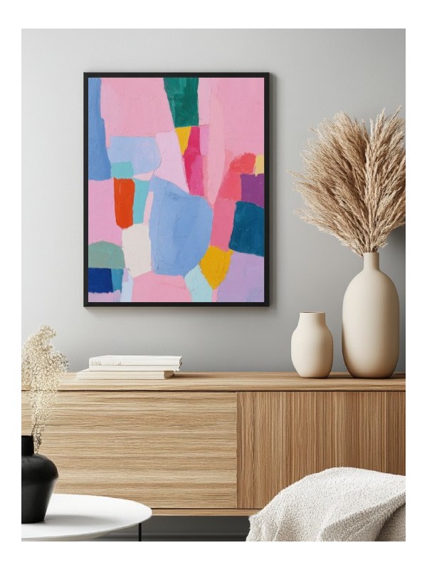 Affiche - Ville Rose - Accueil | Oueso - Art Afro Contemporain Affiche - Ville Rose - Accueil | Oueso - Art Afro Contemporain