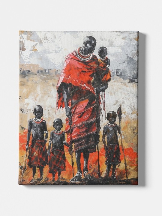 Canvas - Massai father Canvas - Massai father-Accueil-OUESO
