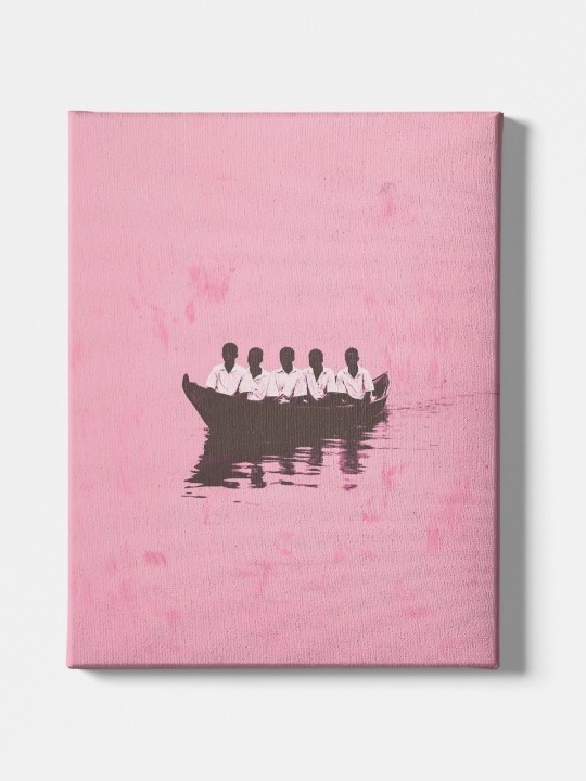 Canvas - Pirogue rose-Accueil-OUESO