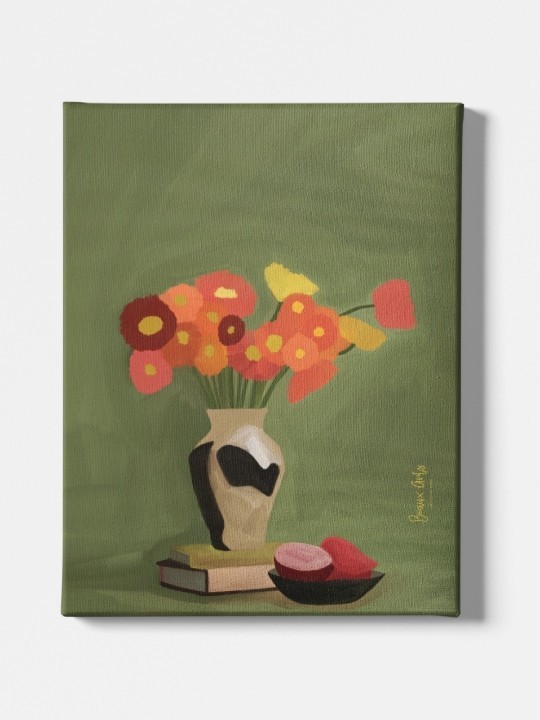 Canvas - Hot flowers (Beaux art)-Accueil-OUESO
