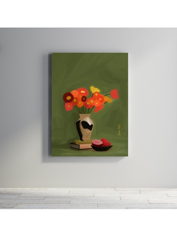 Plexiglas - Hot flowers (Beaux art)