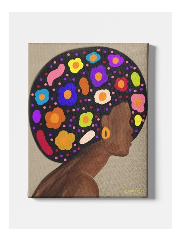 Toile - Afro coloré (Beaux arts)