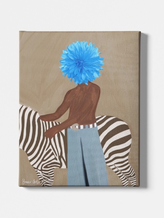 Toile - Flower face (Beaux arts) Toile - Flower face (Beaux arts)-Accueil-OUESO