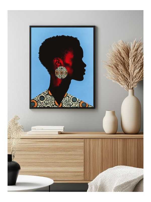 Affiche - Bama (Wax pop art) - Accueil | Oueso - Art Afro Contemporain