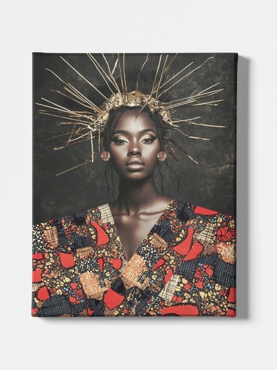 Canvas - Afro Majesty (Wax Pop Art)-Accueil-OUESO