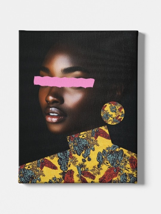 Canvas - Brown Girl (Wax Pop Art)-Accueil-OUESO