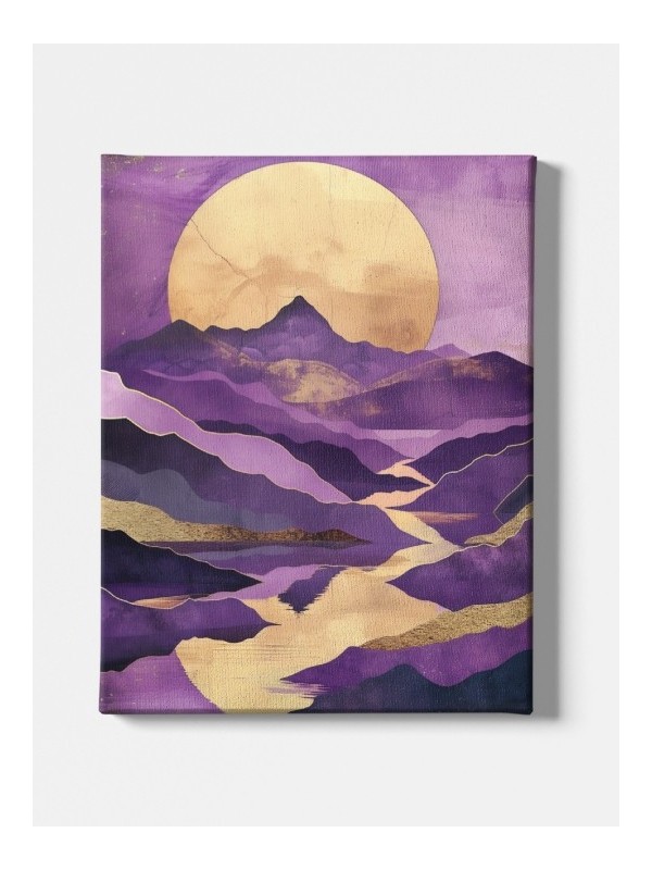 Toile - Purple mountains - Accueil | Oueso - Art Afro Contemporain