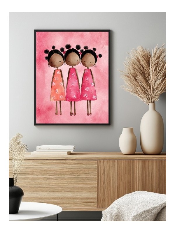 Affiche - Les Trois Lucioles - Accueil | Oueso - Art Afro Contemporain