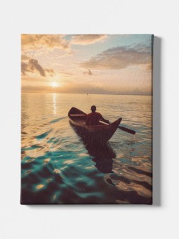 Toile - Alone sunset