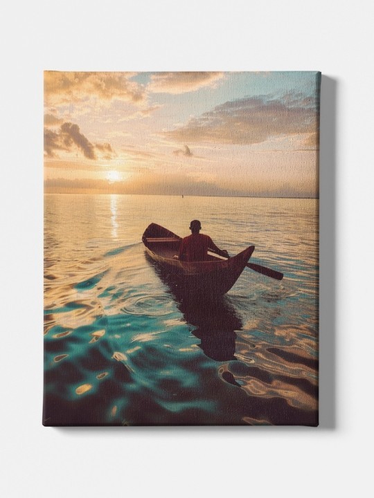 Canvas - Alone sunset Canvas - Alone sunset-Accueil-OUESO