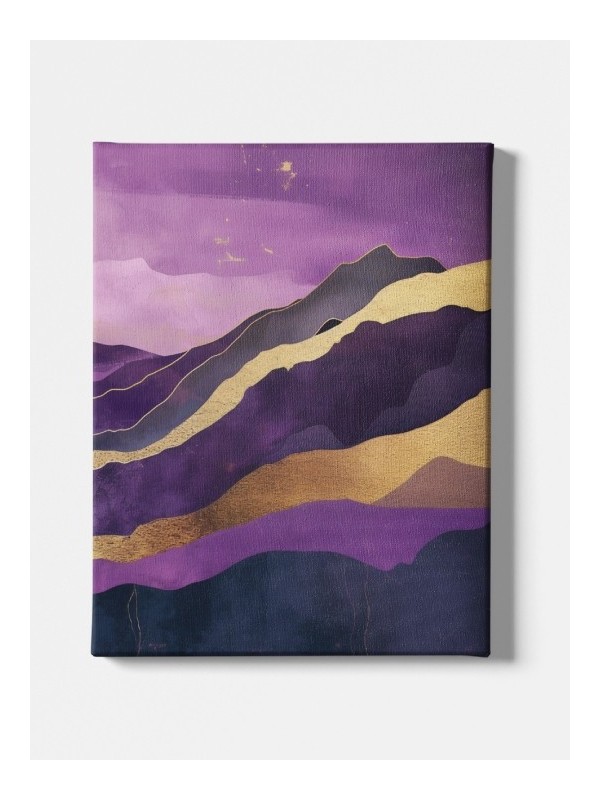 Canvas - Gold on purple