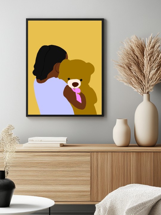 Poster - Cuddly girl-Posters-OUESO