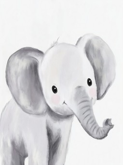 Affiche - Elephant gris