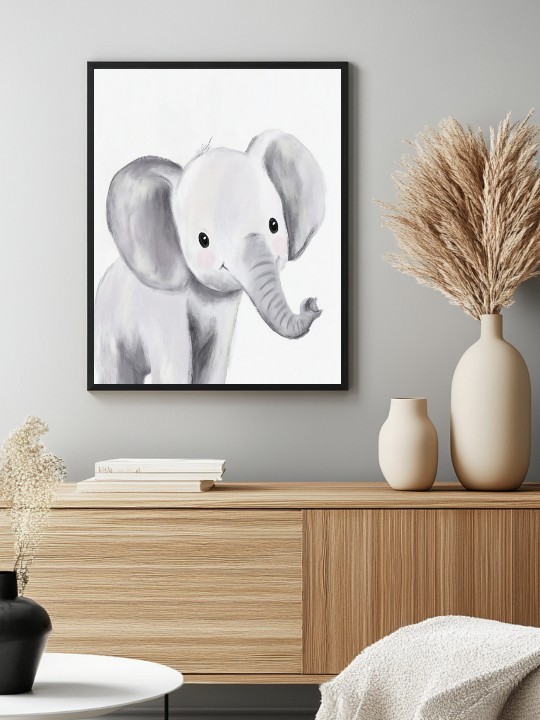 Affiche - Elephant gris-Affiches-OUESO