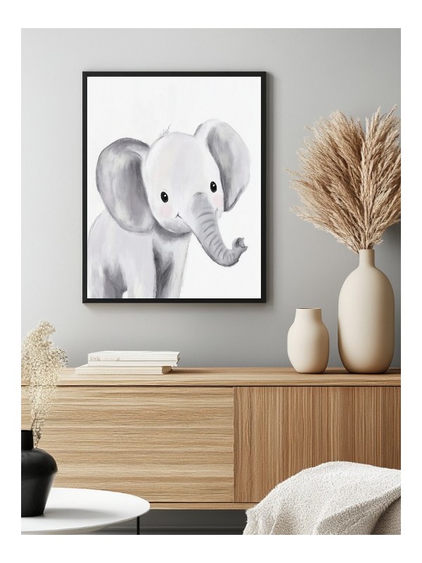Poster - Elephant gris