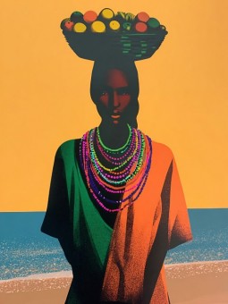 Poster - Aqabi - Accueil | Oueso - Contemporary Afro Art