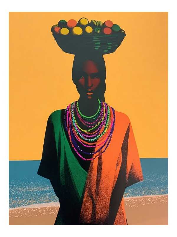 Affiche - Aqabi - Accueil | Oueso - Art Afro Contemporain