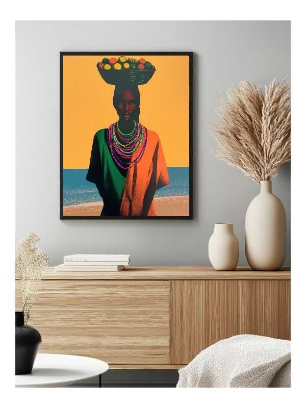 Affiche - Aqabi - Accueil | Oueso - Art Afro Contemporain