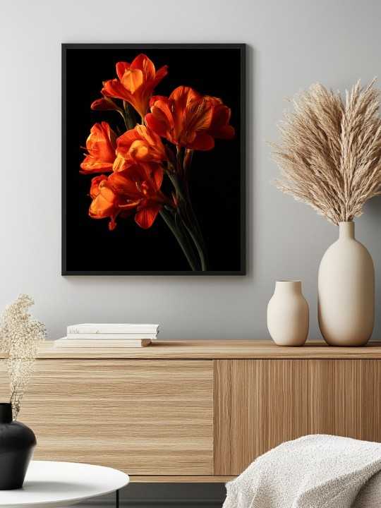 Poster - Bota orange - Accueil | Oueso - Contemporary Afro Art Poster - Bota orange-Accueil-OUESO